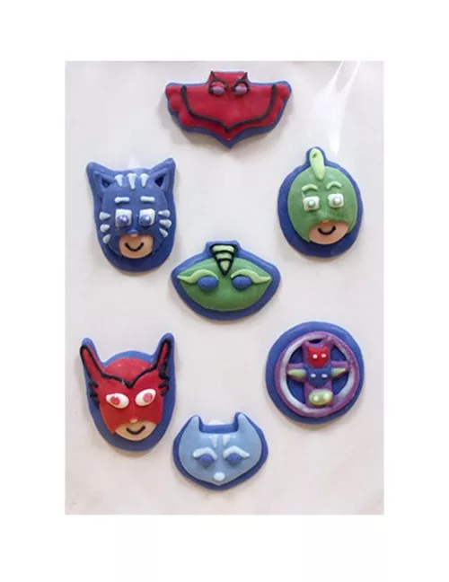 Photo du produit 7 Mini figurines en sucre 2D Pyjamasques 11 g