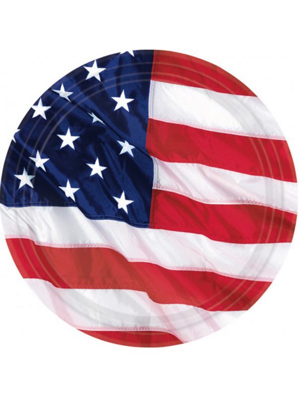Photo du produit 8 Assiettes drapeau américain 27 cm