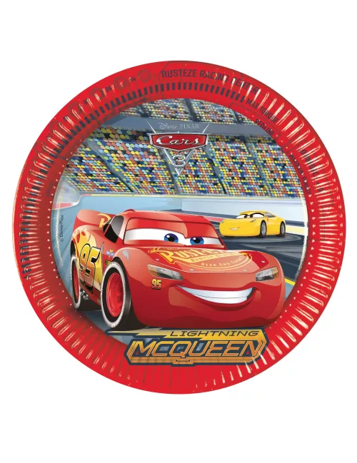 Photo du produit 8 Assiettes en carton Cars 3 23 cm