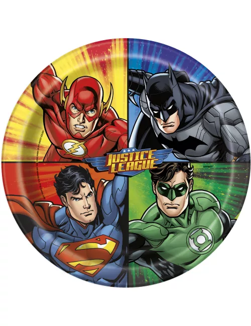 Photo du produit 8 Assiettes en carton Justice League 23 cm