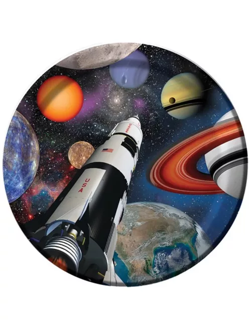 Photo du produit 8 Assiettesen carton anniversaire de l'espace 23 cm