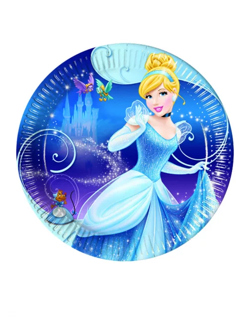 Photo du produit 8 Assiettes en carton Cendrillon 23 cm