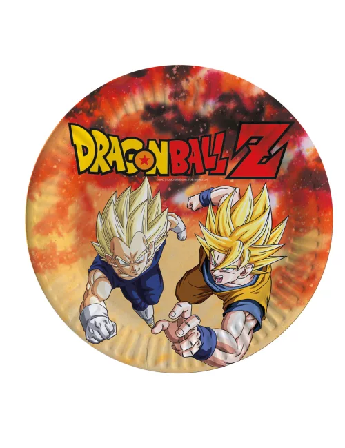 Photo du produit 8 Assiettes en carton Dragon Ball Z 23 cm