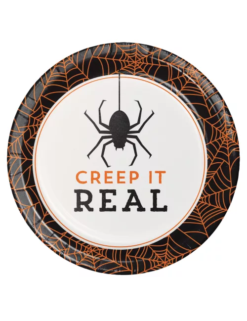 Photo du produit 8 Assiettes en carton Halloween Creep it real 18 cm