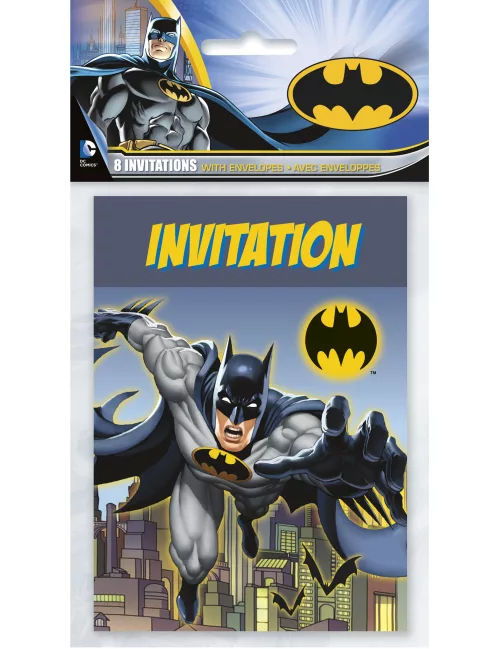 Photo du produit 8 Cartes d'invitation Batman