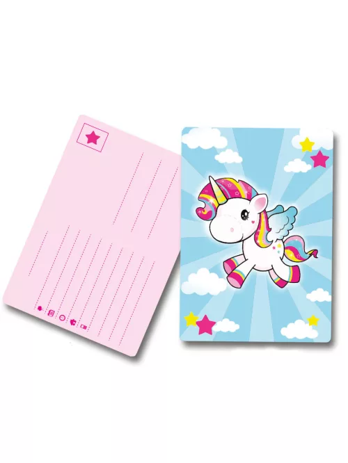 Photo du produit 8 Cartes d'invitation Licorne