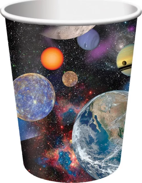 Photo du produit 8 Gobelets en carton anniversaire de l'espace 256 ml