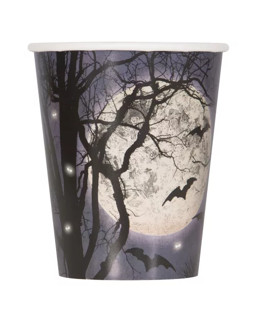 Photo du produit 8 Gobelets en carton Clair de lune Halloween