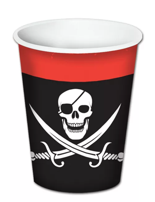 Photo du produit 8 Gobelets en carton Pirate 260 ml