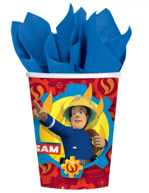 Photo du produit 8 Gobelets en carton Sam le Pompier 250 ml
