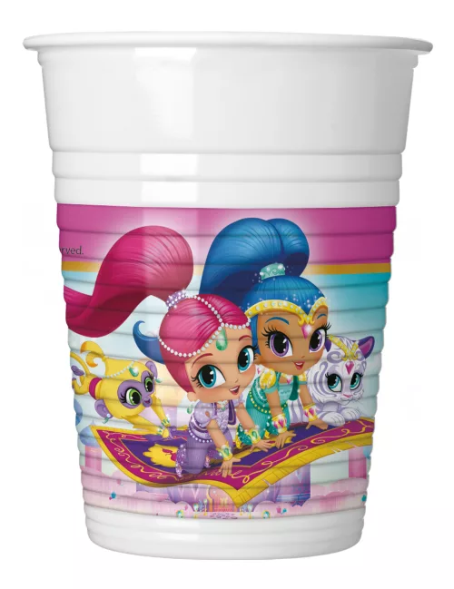 Photo du produit 8 Gobelets en plastique Shimmer and Shine 200 ml