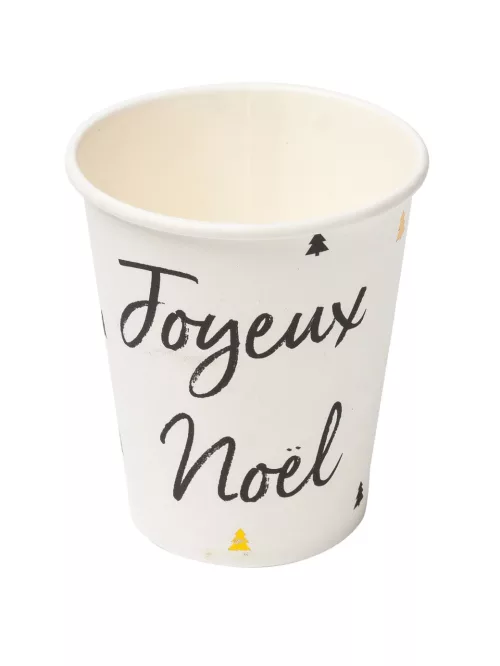 Photo du produit 8 Gobelets Joyeux Noël graphique 266 ml