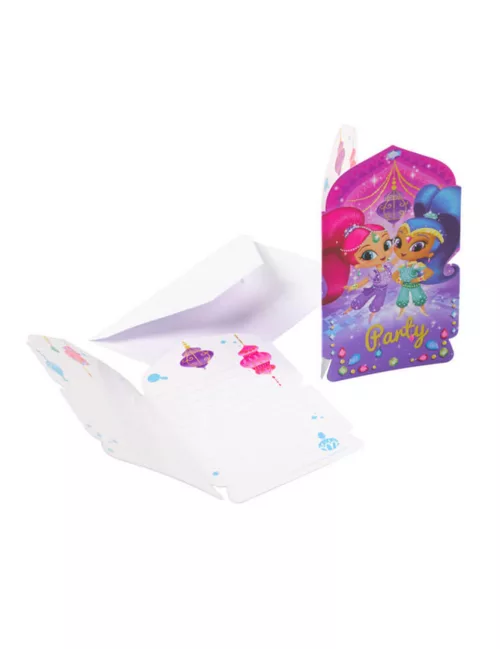 Photo du produit 8 Invitations et enveloppes Shimmer & Shine