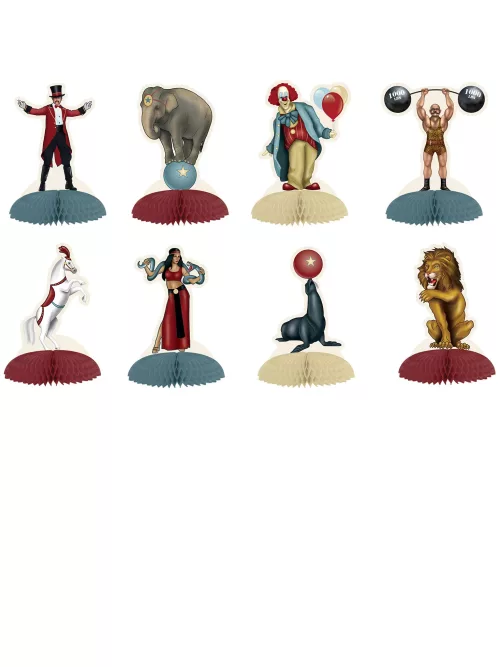 Photo du produit 8 Minis centres de table thème Cirque Vintage 12,7 cm