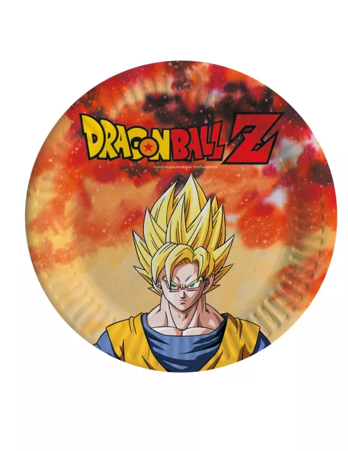 Photo du produit 8 Petites assiettes en carton Dragon Ball Z 18 cm