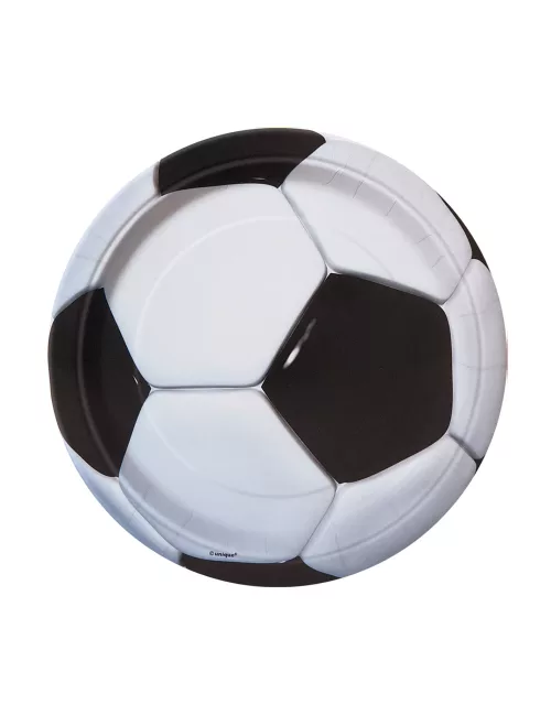 Photo du produit 8 Petites assiettes en carton Foot 18 cm