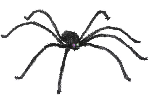 Photo du produit Araignée avec yeux lumineux 153 cm Halloween