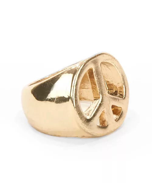 Photo du produit Bague hippie dorée adulte