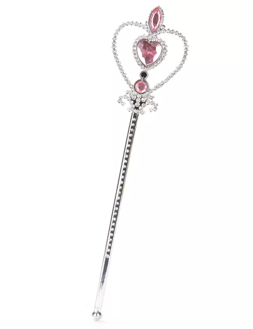 Photo du produit Baguette princesse coeur rose argent adulte et enfant