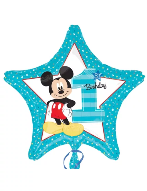 Photo du produit Ballon aluminium 1er Anniversaire Mickey 43 cm