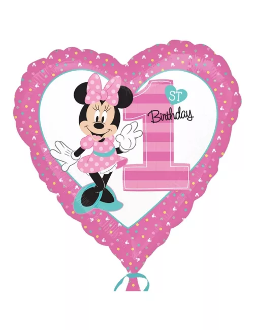 Photo du produit Ballon aluminium 1er Anniversaire Minnie 43 cm