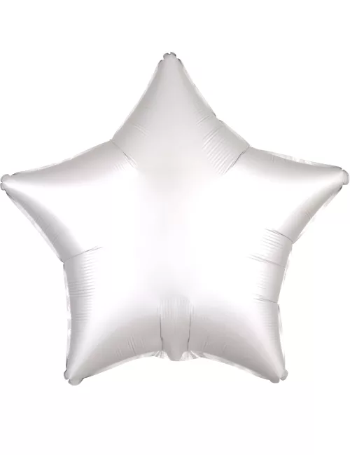 Photo du produit Ballon aluminium étoile satin blanc 43 cm