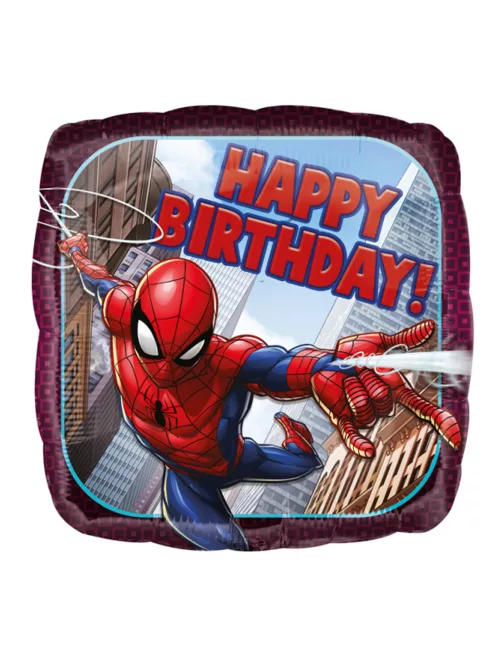 Photo du produit Ballon aluminium carré Spider-man Happy Birthday43 cm
