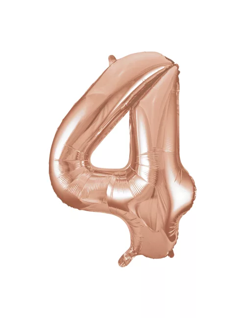 Photo du produit Ballon aluminium rose gold chiffre 4 86,3 cm
