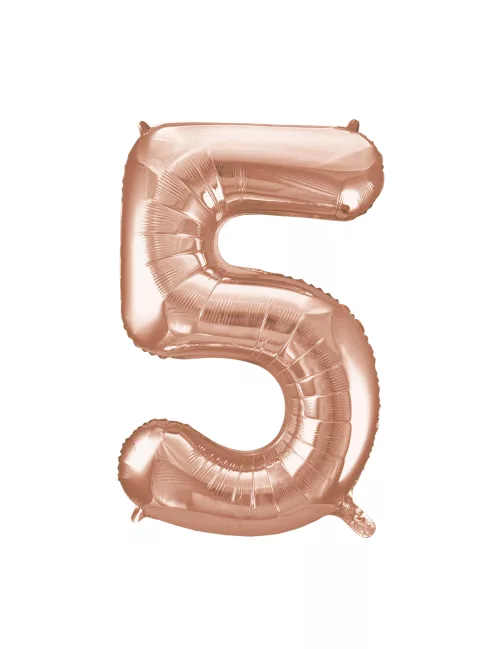 Photo du produit Ballon aluminium rose gold chiffre 5 86,3 cm