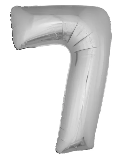 Photo du produit Ballon aluminium géant chiffre 7 argenté 1m
