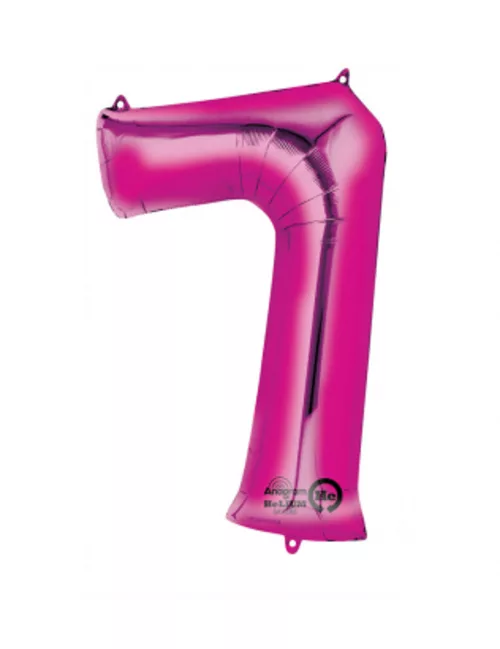Photo du produit Ballon aluminium chiffre 7 fuchsia 58 X 88 cm