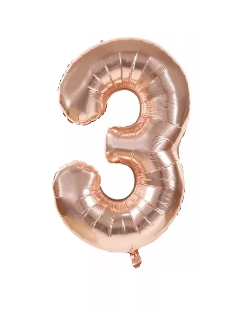 Photo du produit Ballon aluminium chiffre rose gold 36 cm