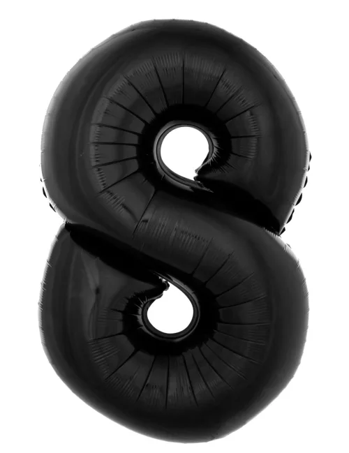 Photo du produit Ballon aluminium géant chiffre 8 noir 1 m