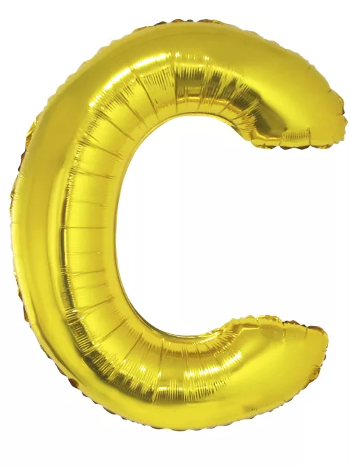 Photo du produit Ballon aluminium géant lettre C doré 1m