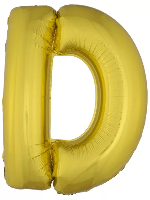 Photo du produit Ballon aluminium géant lettre D doré 1m