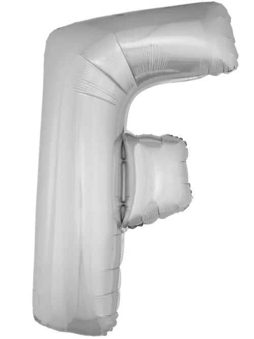 Photo du produit Ballon aluminium géant lettre F argenté 1 m
