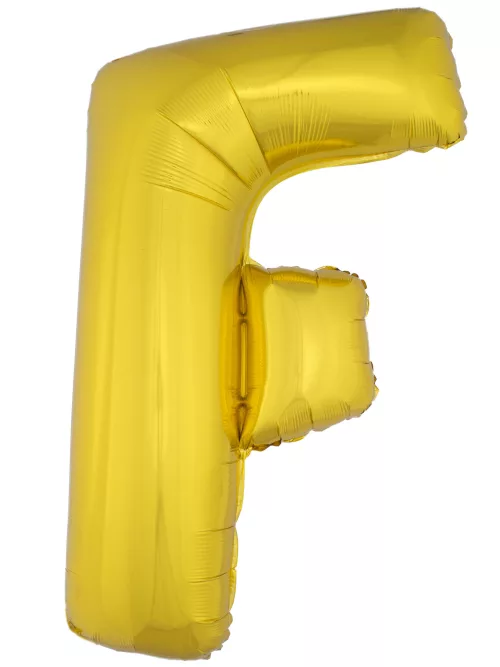 Photo du produit Ballon aluminium géant lettre F doré 1m
