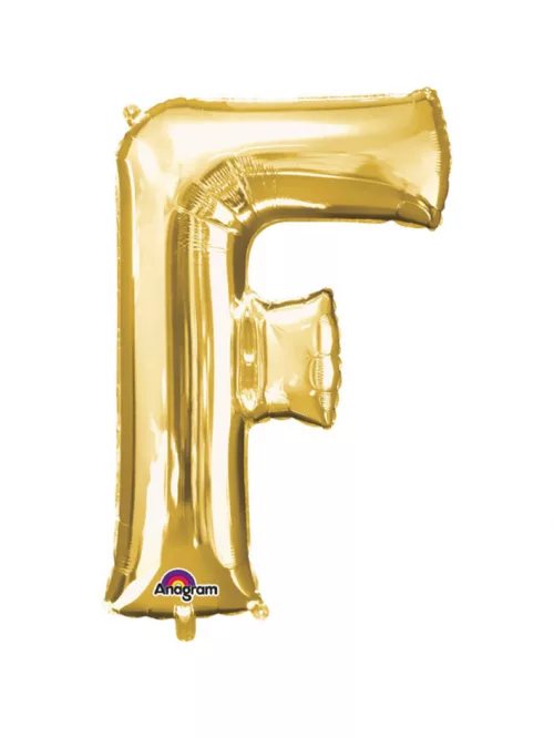 Photo du produit Ballon aluminium géant Lettre F or 53 x 81 cm