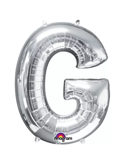 Photo du produit Ballon aluminium géant Lettre G argent 63 x 81 cm