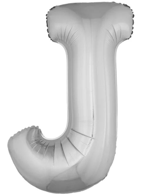Photo du produit Ballon aluminium géant lettre J argenté 1m