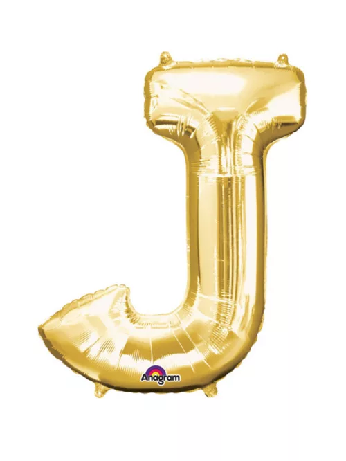 Photo du produit Ballon aluminium géant Lettre J or 58 x 83 cm