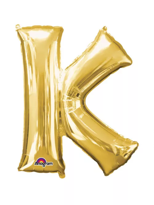 Photo du produit Ballon aluminium géant Lettre K or 66 x 83 cm