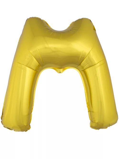 Photo du produit Ballon aluminium géant lettre M doré 1m