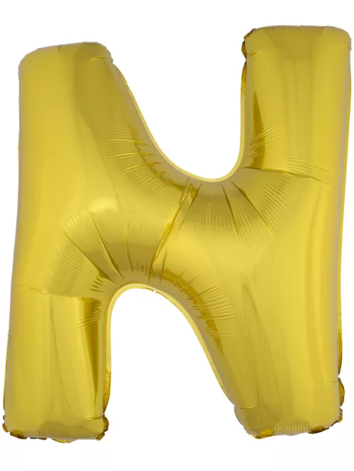 Photo du produit Ballon aluminium géant lettre N doré 1m