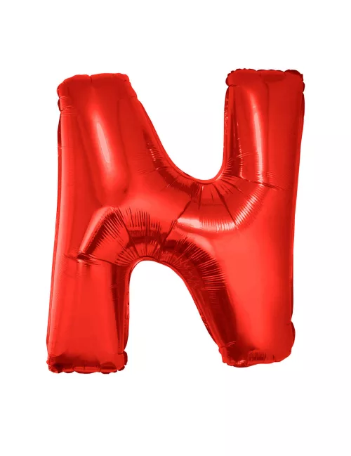 Photo du produit Ballon aluminium géant lettre N rouge 102 cm