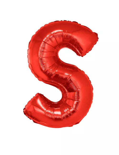 Photo du produit Ballon aluminium géant lettre S rouge 102 cm
