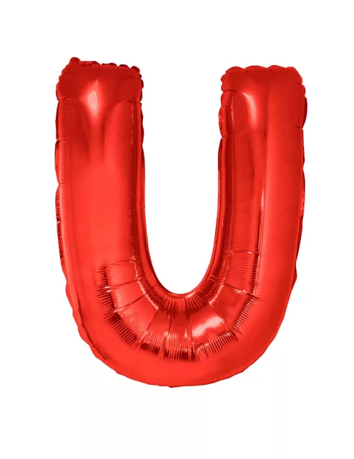 Photo du produit Ballon aluminium géant lettre U rouge 102 cm