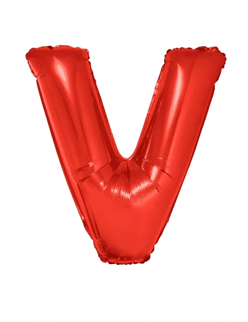 Photo du produit Ballon aluminium géant lettre V rouge 102 cm