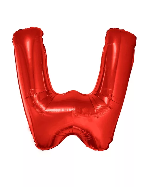 Photo du produit Ballon aluminium géant lettre W rouge 102 cm