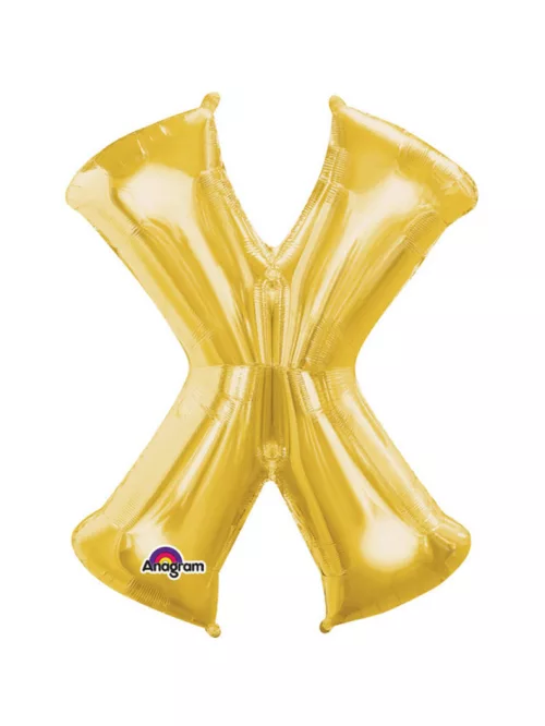 Photo du produit Ballon aluminium géant Lettre X or 68 x 88 cm